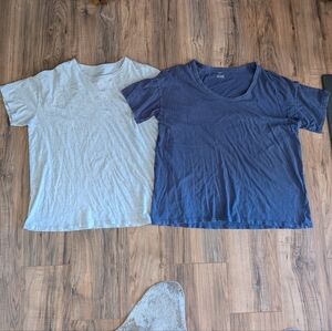 Set Of Aerie Distressed Basic Boyfriend Tees